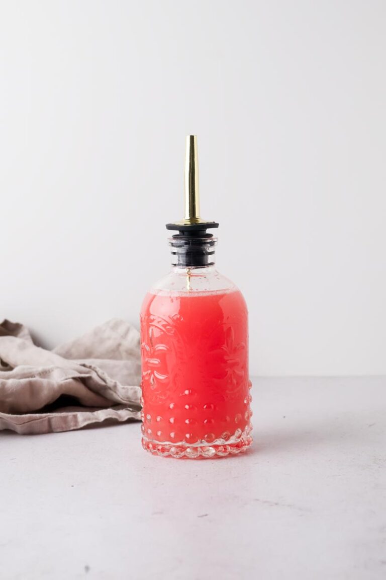 bottles grapefruit simple syrup