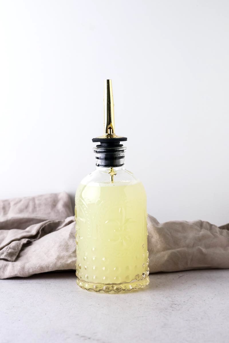 lime syrup in a bottle