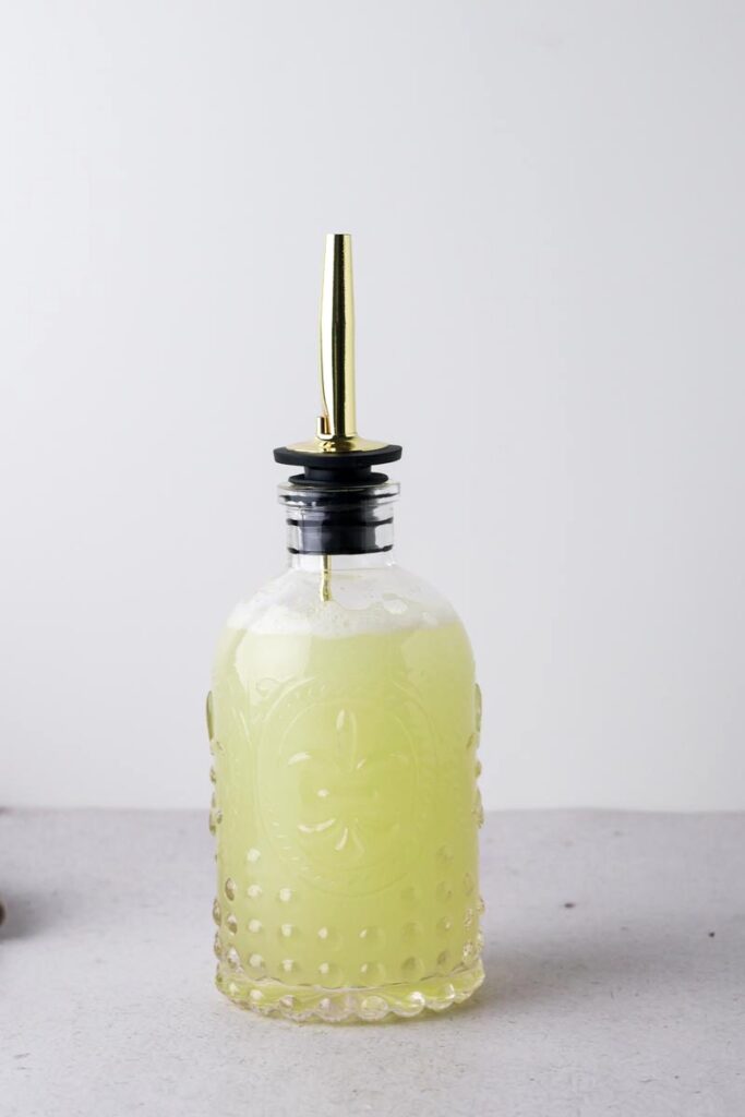 honeydew melon simple syrup on table