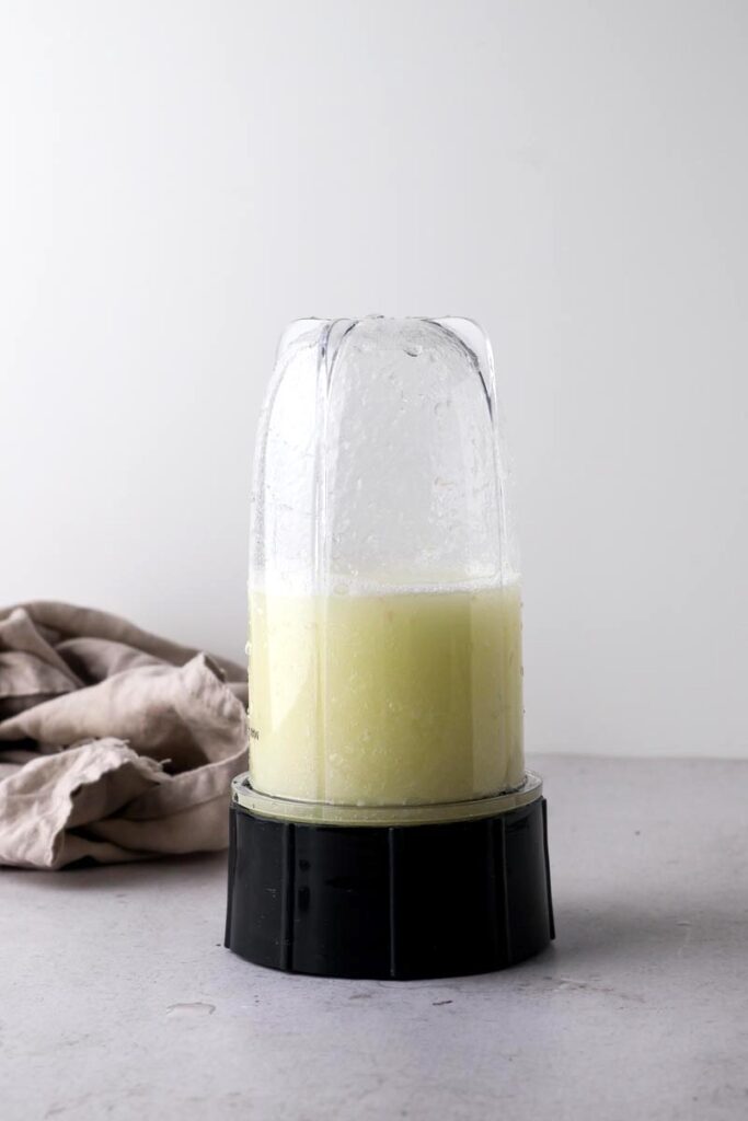 honeydew melon in a blender