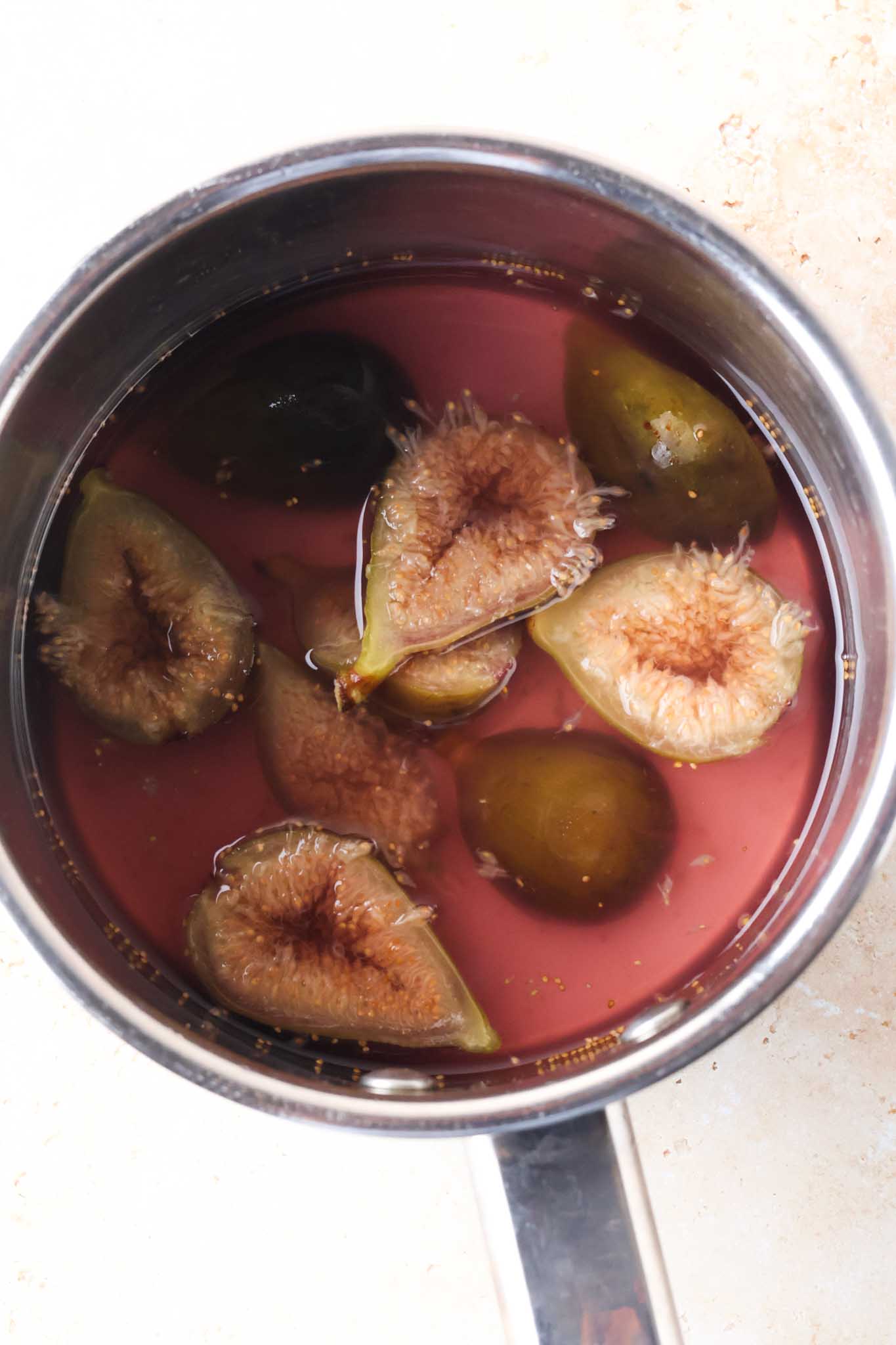 figs simmering in a pot
