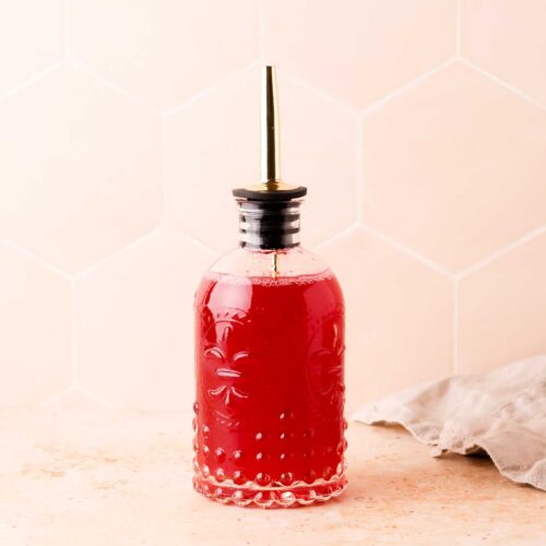 blackcurrant syrup in bottle