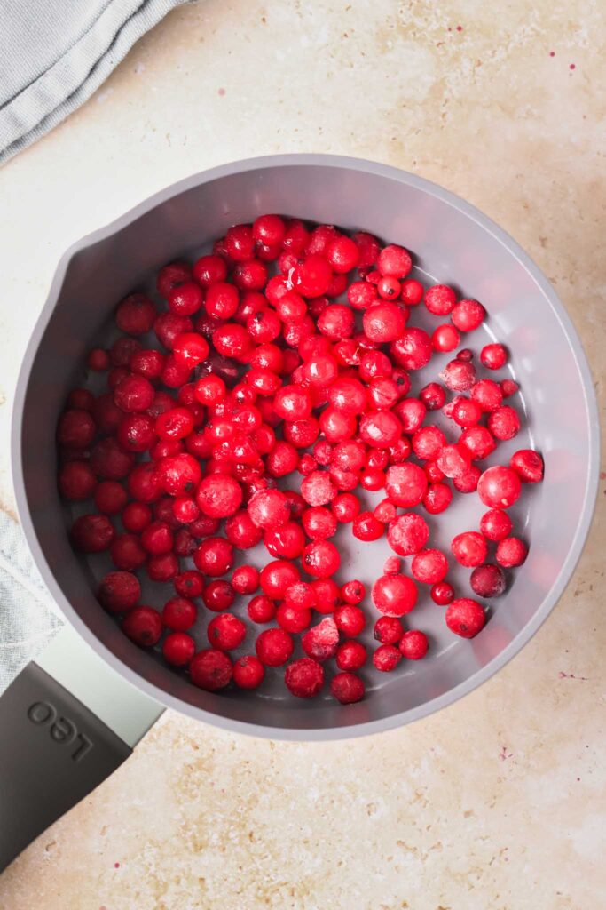 red currants in a saucepan