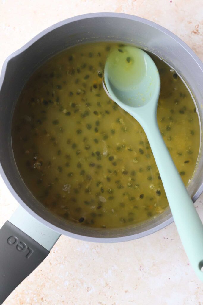 passion fruit simple syrup before straining