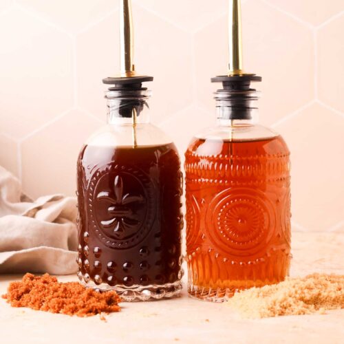 light brown sugar simple syrup and dark brown sugar simple syrup