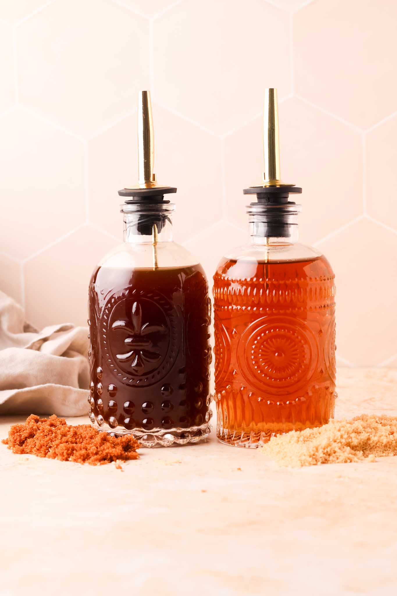 light brown sugar simple syrup and dark brown sugar simple syrup